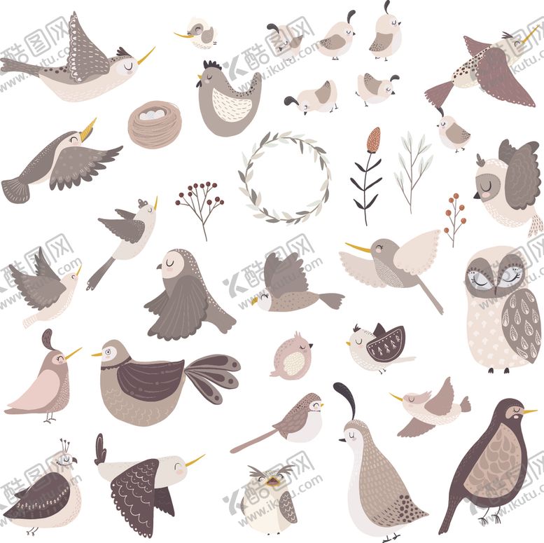 编号：61305809160038147887【酷图网】源文件下载-鸟雀无缝背景