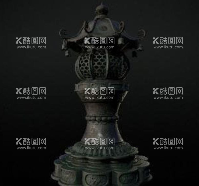 编号：82706303220908346987【酷图网】源文件下载-3Dfbx模型石柱古代亭子街灯