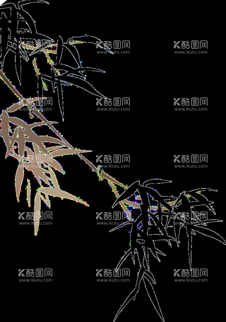 编号：84004210171627101053【酷图网】源文件下载-水墨竹子PNG  