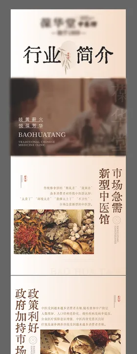 中医馆行业简介详情长图