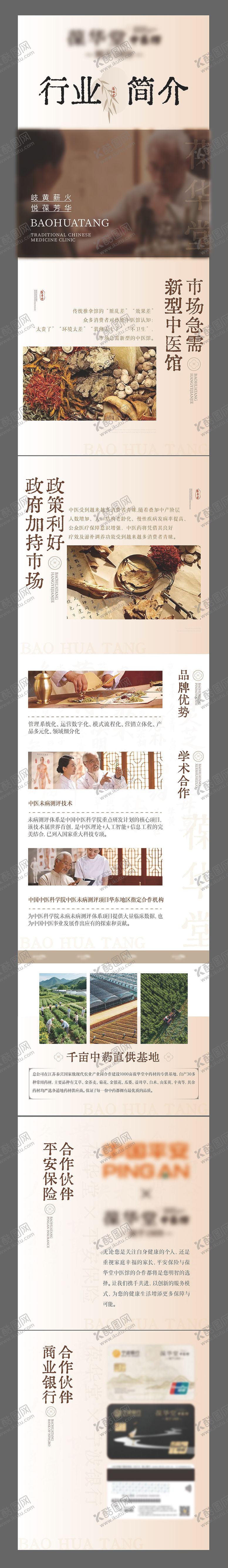 编号：39781908291435569601【酷图网】源文件下载-中医馆行业简介详情长图