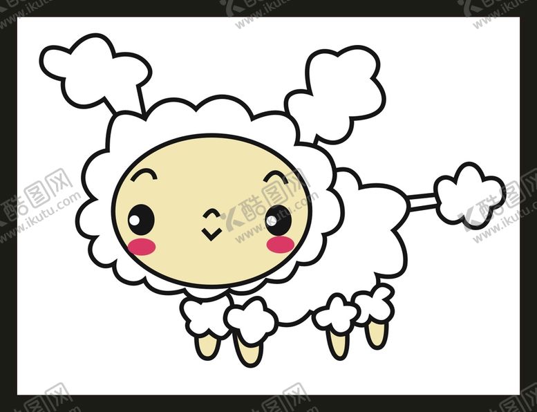 编号：77762301141229342023【酷图网】源文件下载-手绘山羊小羊