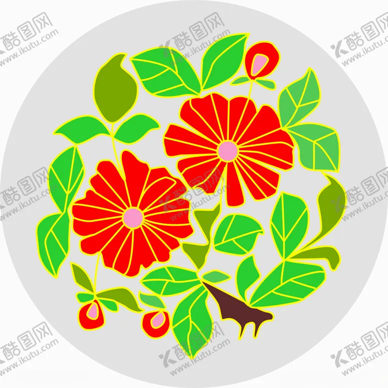 编号：57945502110706423501【酷图网】源文件下载-手绘矢量图插画简笔画24节气花