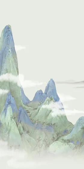 山水远墨新中式抽象画新中式装饰画