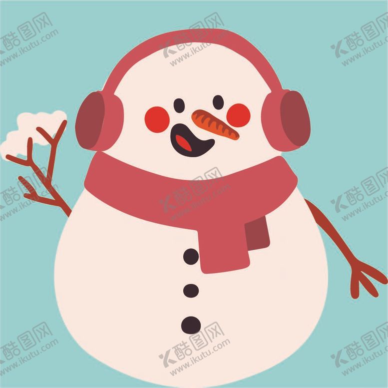 编号：85000012061023334640【酷图网】源文件下载-圣诞雪人插画