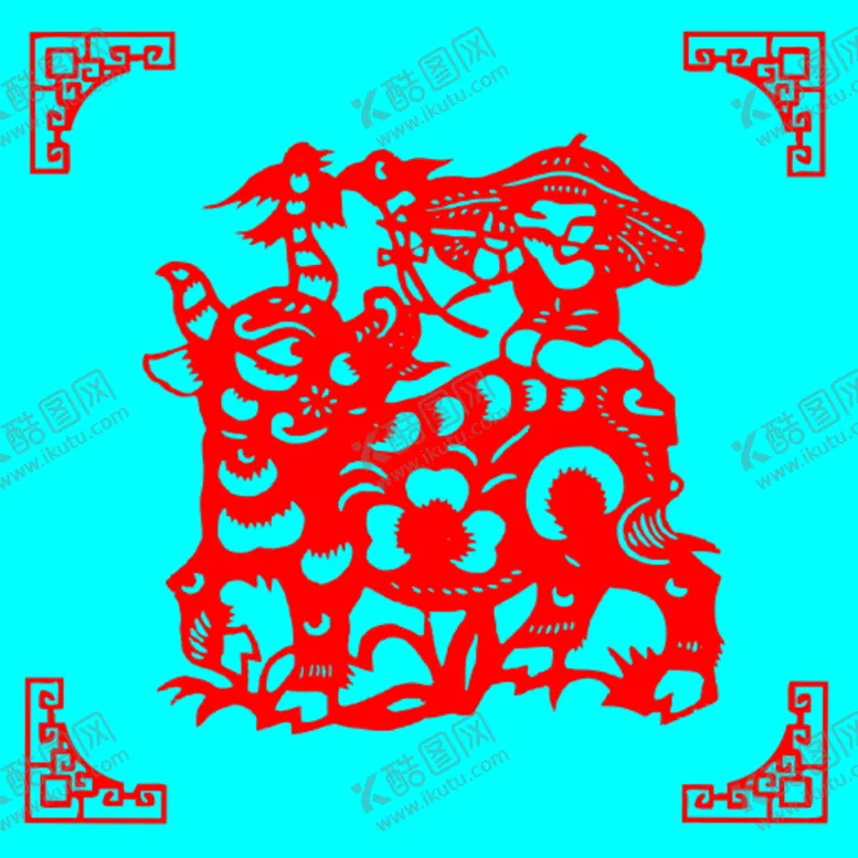 编号：03425710051437444286【酷图网】源文件下载-牧童剪纸