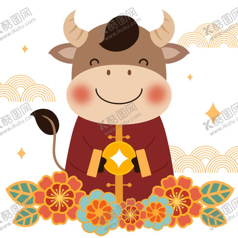 编号：98036709212320512735【酷图网】源文件下载-卡通牛年素材