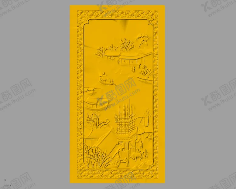 编号：38809102021444124597【酷图网】源文件下载-CAD浮雕装饰画立体模型