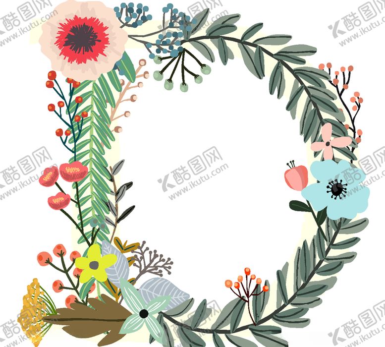 编号：44279109281519181807【酷图网】源文件下载-创意矢量手绘花卉字母