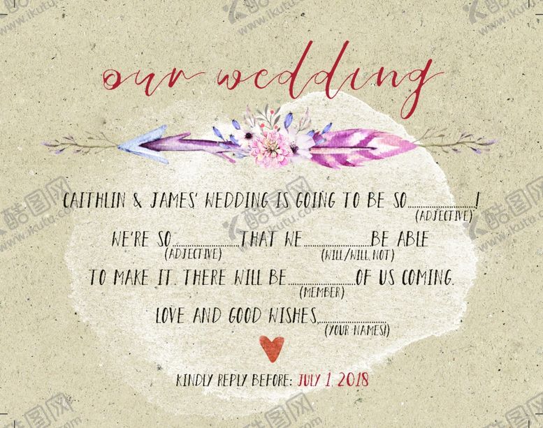 编号：43314409270611451397【酷图网】源文件下载-小清新水彩邀请函设计