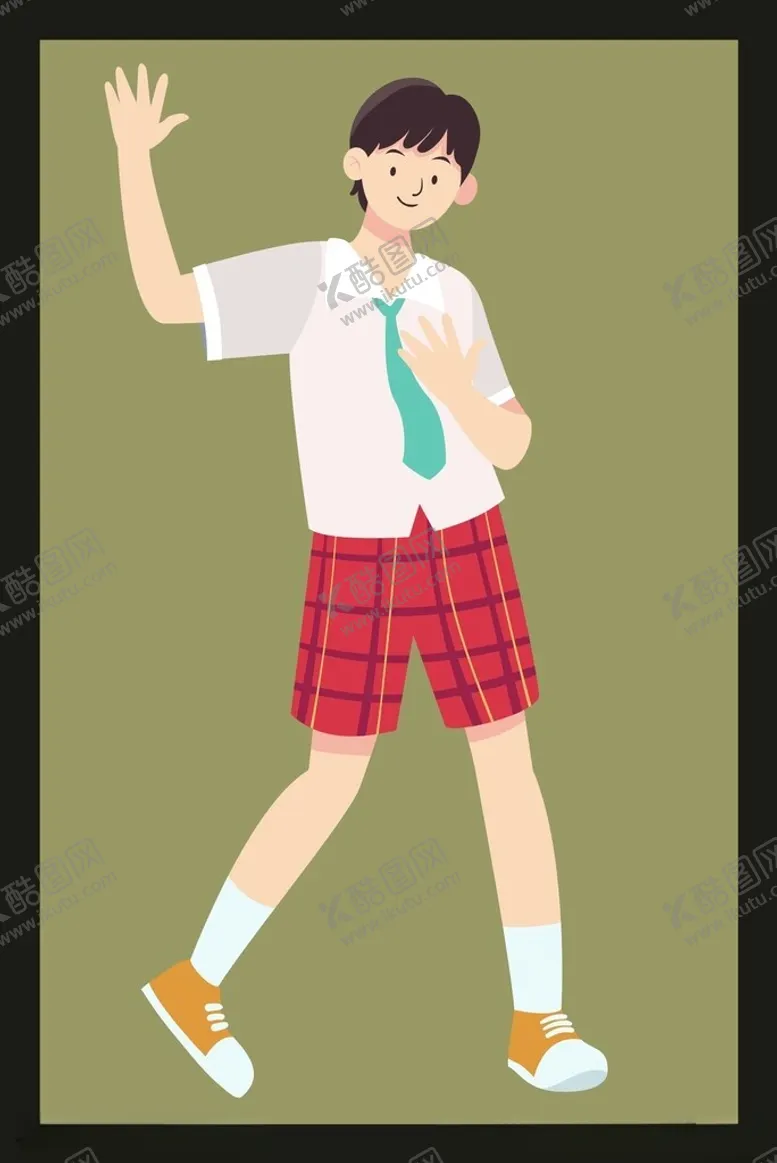 编号：63588202030007292594【酷图网】源文件下载-开心欢呼男孩