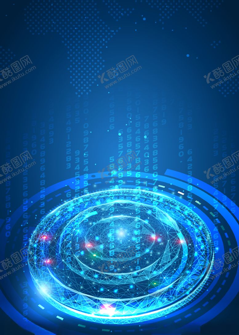 编号：58980009232304187926【酷图网】源文件下载-互联网大数据商务蓝色科技背景