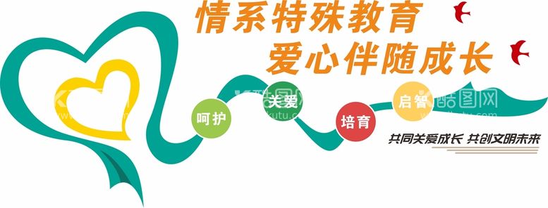 编号：24301810101919159046【酷图网】源文件下载-特殊教育文化墙