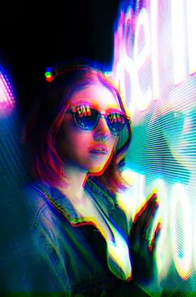 光影自拍美女窗户