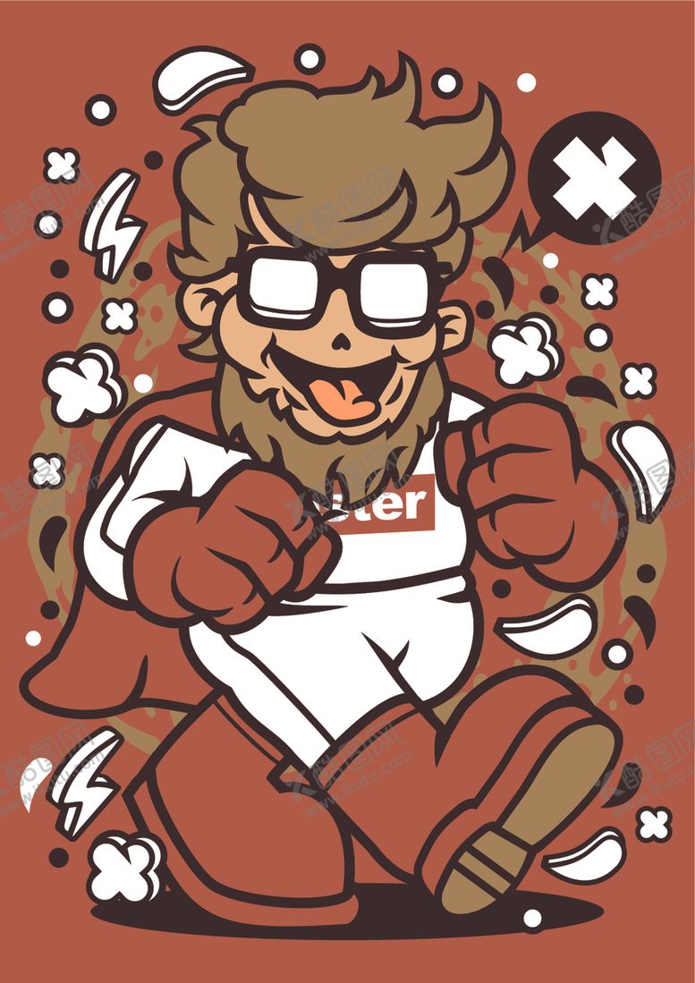 编号：21744809221806245941【酷图网】源文件下载-嘻哈创意卡通印花图案