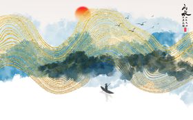 中国风电视沙发背景墙装饰画