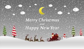 圣诞节海报装饰花纹新年发光