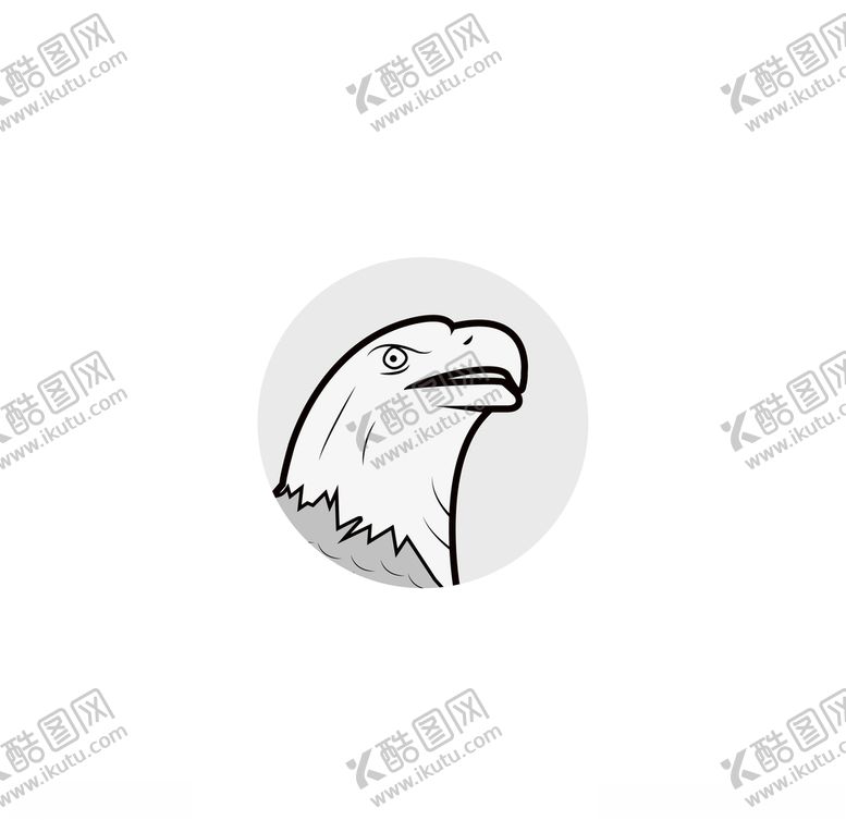 编号：92177205010041002020【酷图网】源文件下载-老鹰线稿logo
