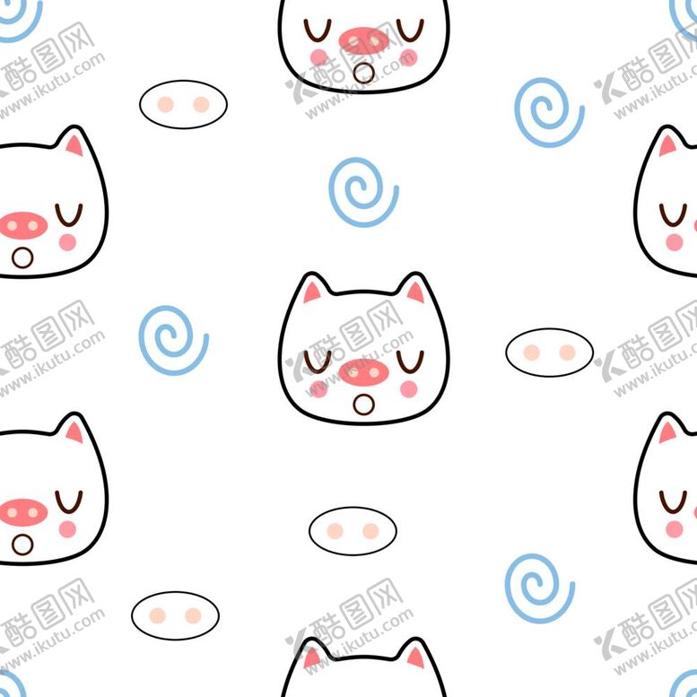 编号：36912212050028371698【酷图网】源文件下载-猪印花图案