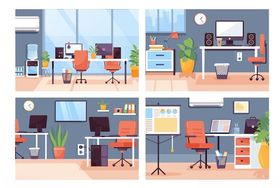 办公场景品牌logo展示样机