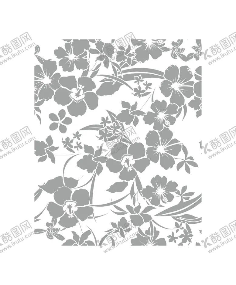 编号：90940709120350287919【酷图网】源文件下载-黑白热带花朵