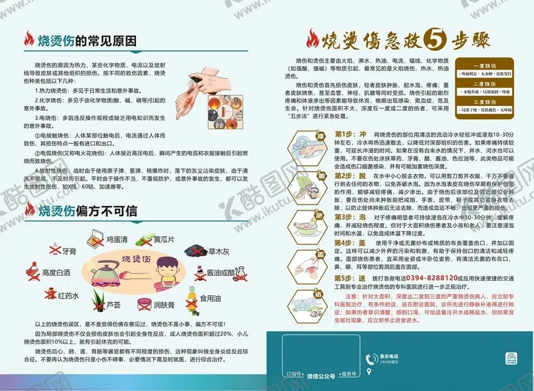 编号：85958512031442057247【酷图网】源文件下载-烧烫伤折页