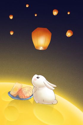 中秋节日活动宣传海报背景素材