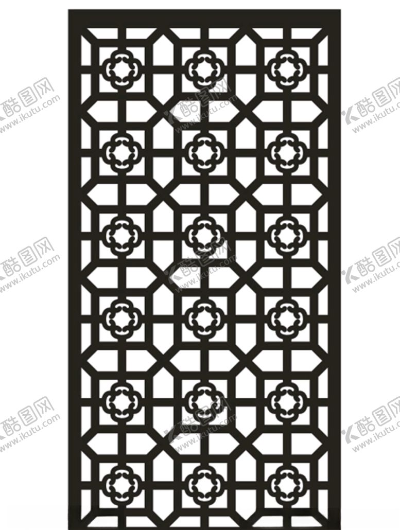 编号：72721707092139104097【酷图网】源文件下载-隔断花玻璃花雕刻花墙花