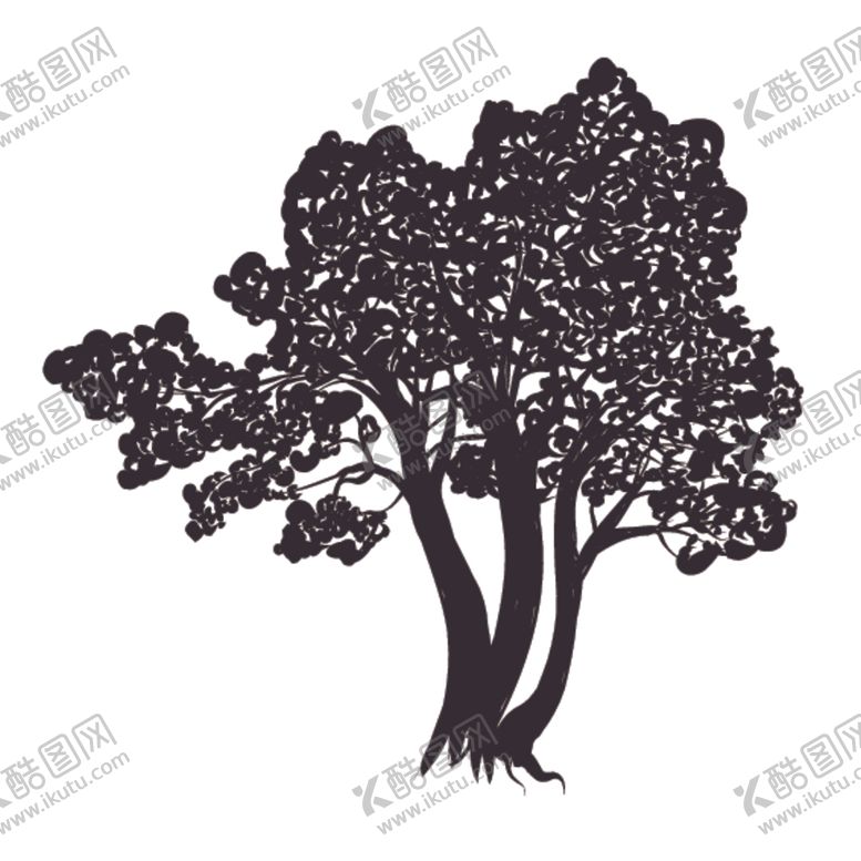 编号：77092609091048278157【酷图网】源文件下载-植物树木剪影