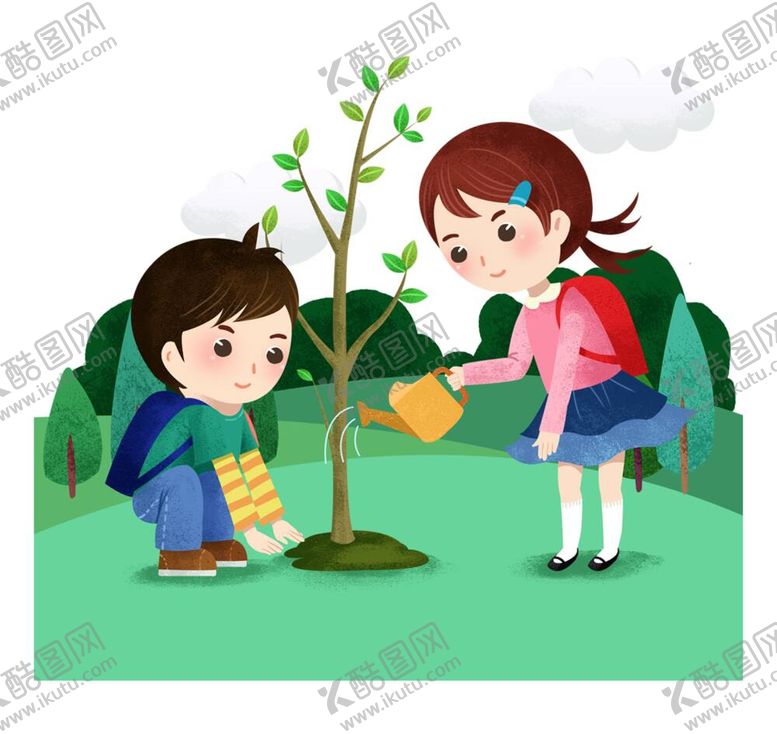 编号：43712312011556119753【酷图网】源文件下载-植树节卡通手绘
