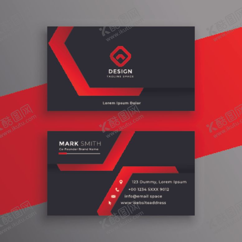 编号：84230510310309389495【酷图网】源文件下载-黑色名片