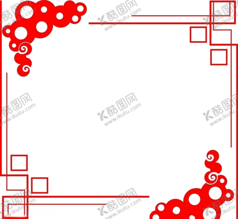 编号：62064406270552202182【酷图网】源文件下载-红色古风边框手绘插画