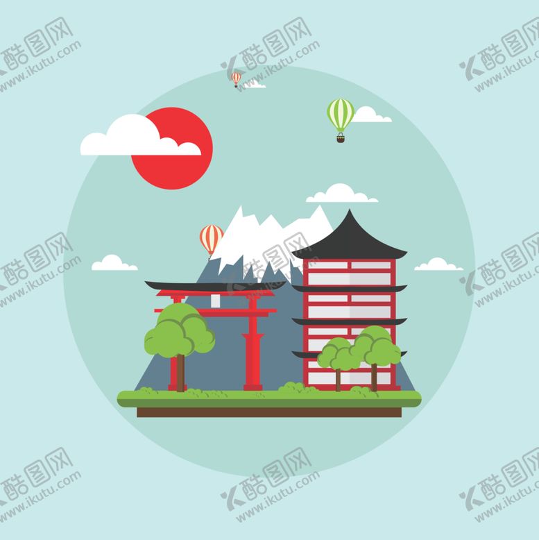 编号：86422310131456369829【酷图网】源文件下载-景观插画