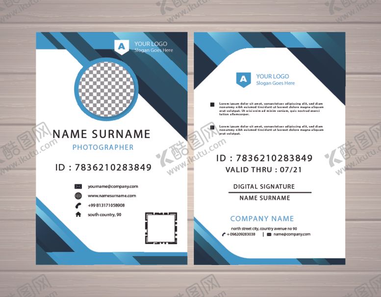 编号：13346809292205502297【酷图网】源文件下载-工作证工牌吊牌图片