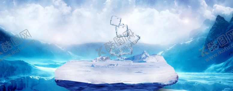 编号：56220509140616434998【酷图网】源文件下载-海洋冰山极地冰台背景