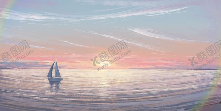 编号：34247406300732223763【酷图网】源文件下载-帆船梦幻海洋大海海报素材
