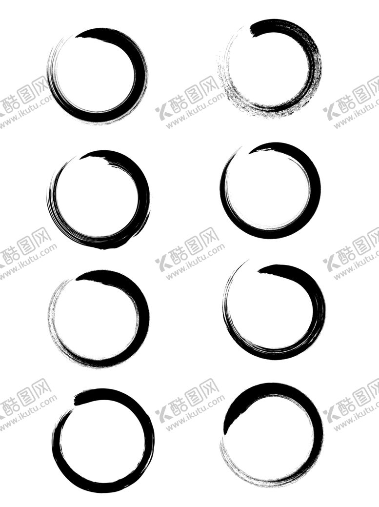 编号：58149903012341083055【酷图网】源文件下载-水墨边框圆圈
