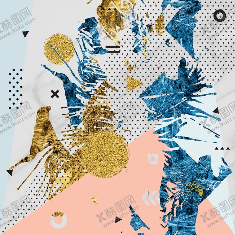 编号：26704010121452087642【酷图网】源文件下载-几何简约抽象装饰画