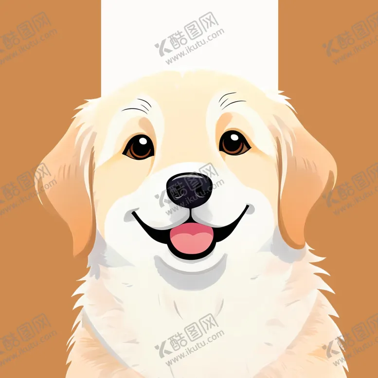编号：41753402230818129793【酷图网】源文件下载-手绘卡通金毛猎犬