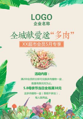 多肉植物海报