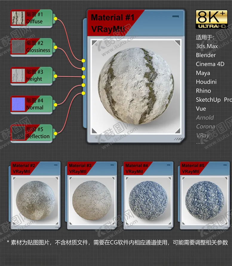 编号：91407503131819221031【酷图网】源文件下载-8K超清混凝土材质贴图