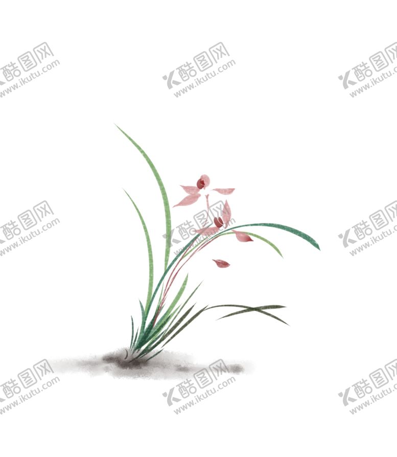 编号：80191106301556292620【酷图网】源文件下载-水墨兰花