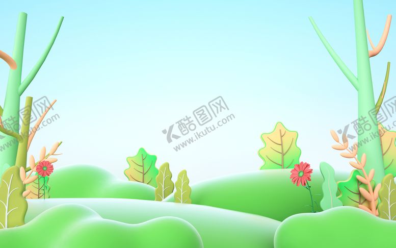 编号：26994101290716307147【酷图网】源文件下载-清新  C4D 3D背景