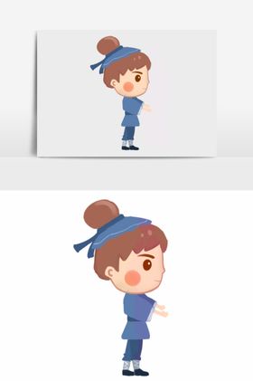 淡彩国画人物