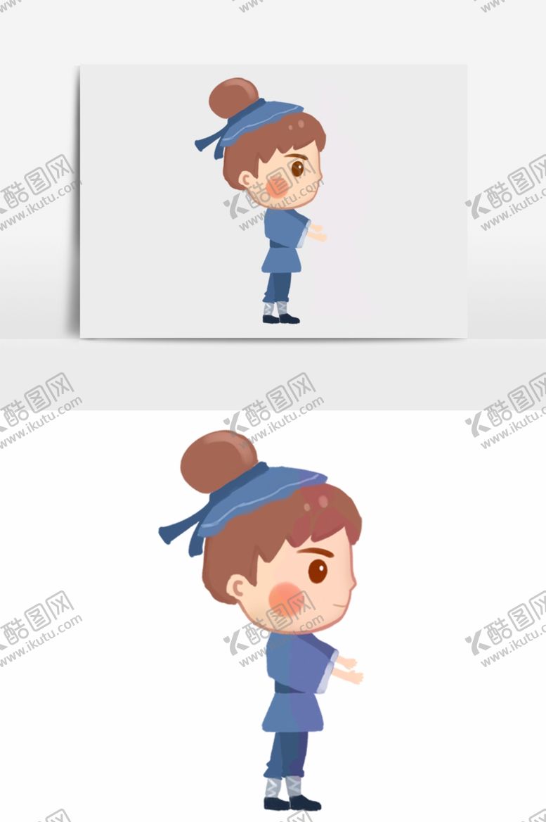 编号：80244307091612286036【酷图网】源文件下载-淡彩国画人物