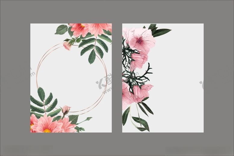 编号：21034411181722492069【酷图网】源文件下载-浪漫水彩花卉装饰邀请卡贺卡背景