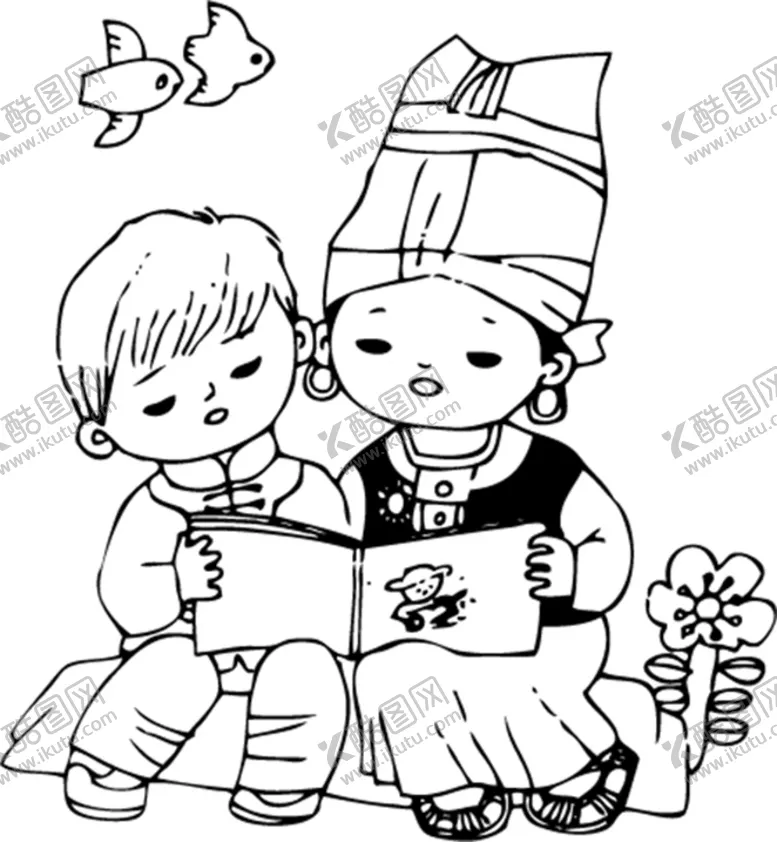 编号：07598209241139375186【酷图网】源文件下载-民族融合友爱剪影插画