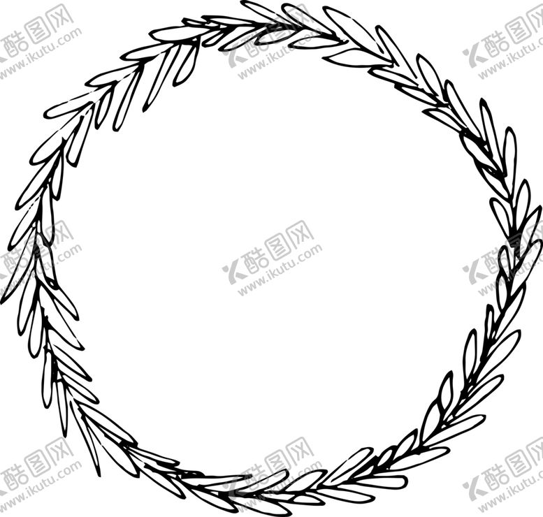 编号：36081710072139426782【酷图网】源文件下载-手绘花环边框