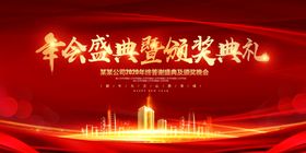 2023年企业年会背景展板晚会