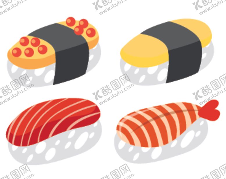 编号：51435810112259489322【酷图网】源文件下载-日本寿司矢量